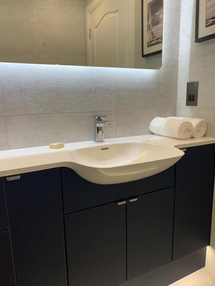 Bold feature bathroom renovation